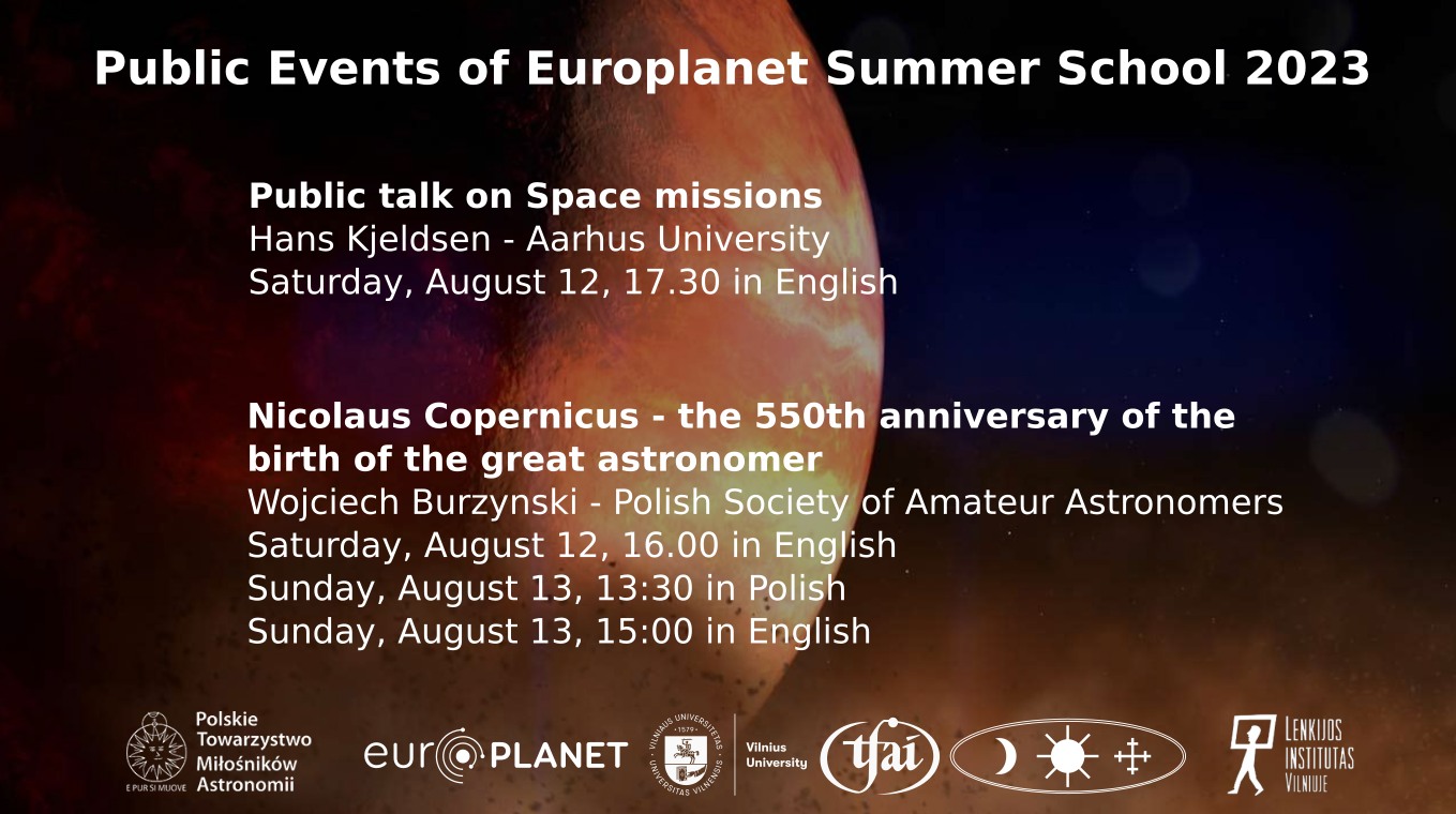 Public events of Europlanet 2023 summer school